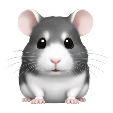 small dwarf grey and white hamster  sticker