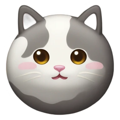 black rice cake mochi cat sticker