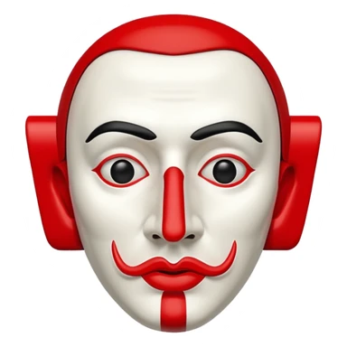 Money Heist, dali mask, reallestic sticker