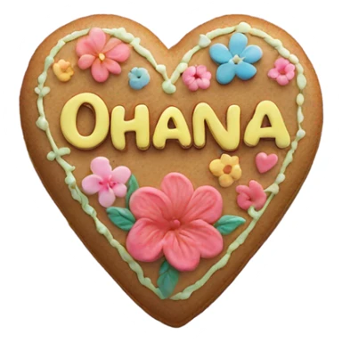 Cookie heart with ohana sticker
