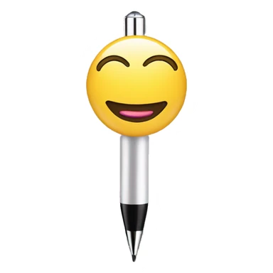 glamorous smiley face with pens sticker