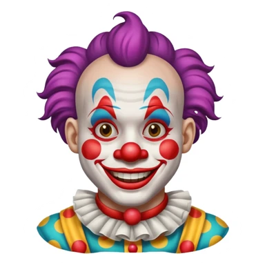 clown with tattoos sticker