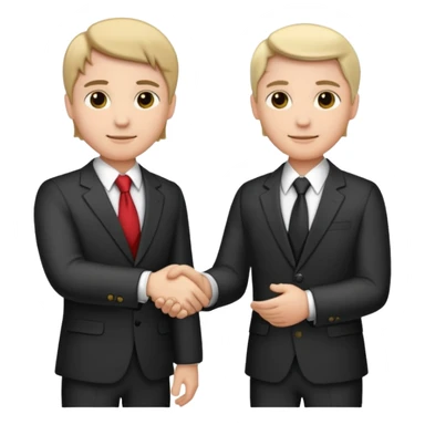 business handshake, two hands clasped sticker