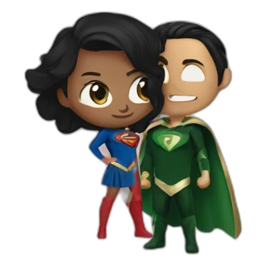 superwoman and loki sticker
