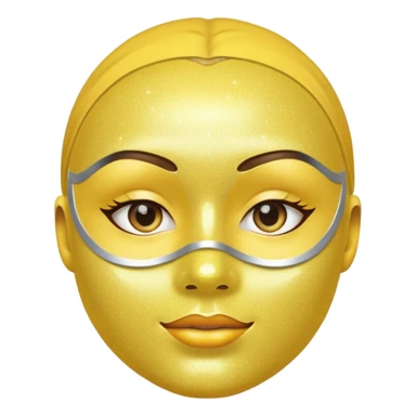 yellow facial mask  glitter  sticker