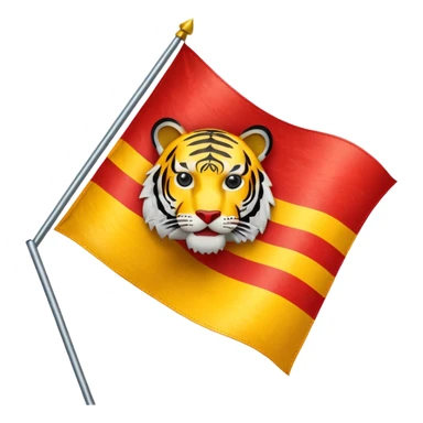 We need a flag in red and yellow. We need a tiger emblem on it. sticker