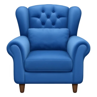 Blue armchair sticker