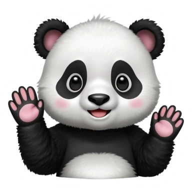 Cute panda cub saying hello  sticker