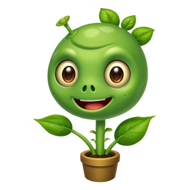 peashooter from plants vs zombies sticker