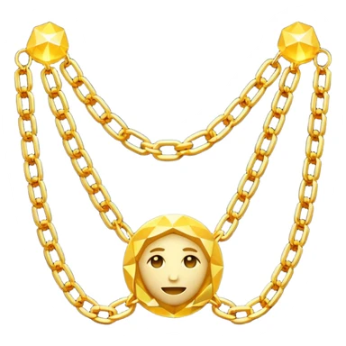 fantasy magic heavenly golden chains low poly sticker