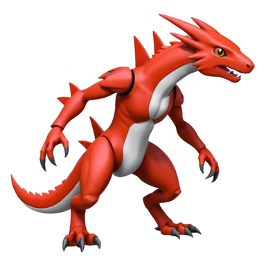 Heliolisk-Guilmon-Sergal-Cyclizar-Genesect-Pokémon, full body sticker