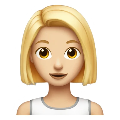 Blonde girl with a white and orange patches cat sticker