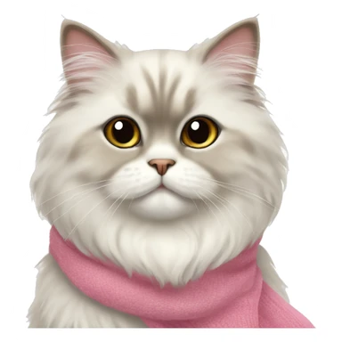￼ Persian cat my pink scarf  sticker