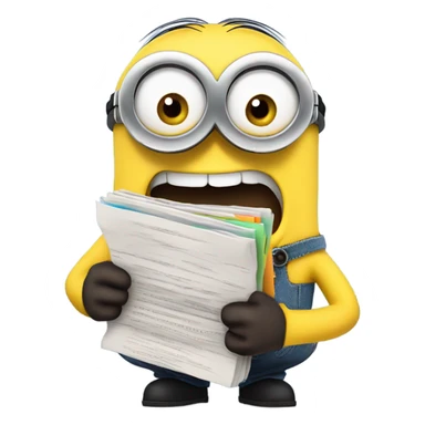 minion with messGES sticker