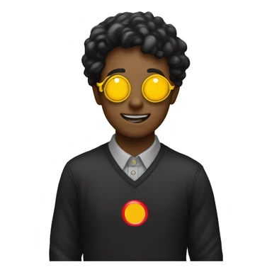 "A wavy black and red rectangle with a medium sized yellow circle in the middle" or "A black and red rectangle with a medium sized yellow circle in the middle"   sticker