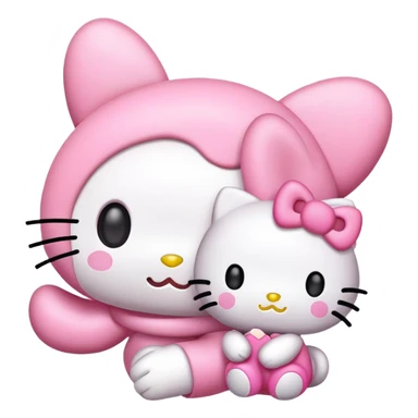 My melody hello kitty emoji sticker