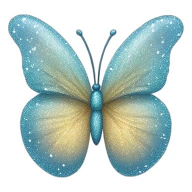 ice glitter butterfly sticker