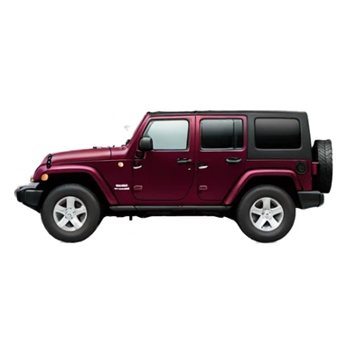 4 door jeep wrangler burgandy sticker