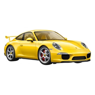 Yellow Porsche 911 sticker
