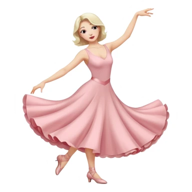 Tins pastels rose Danseuse de jazz contemporain à la peau blanche  sticker