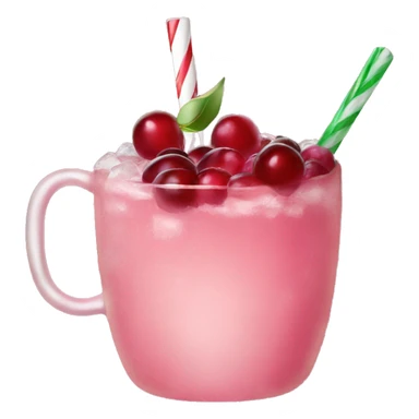 Pink Christmas cocktail mule cup cranberry sticker