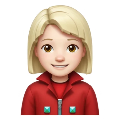 Minecraft villager wearing a red coat sticker