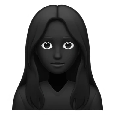 silueta negra persona sin cara sticker