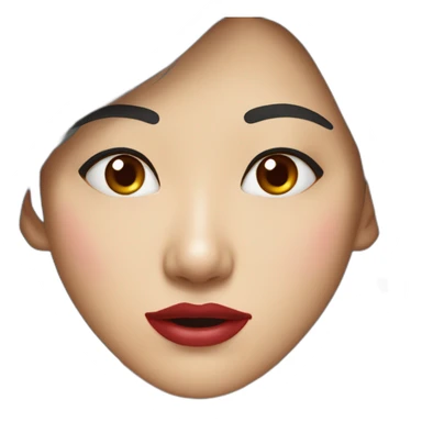 asian woman nose bleeding sticker