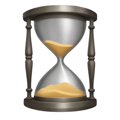 a metal sand clock sticker
