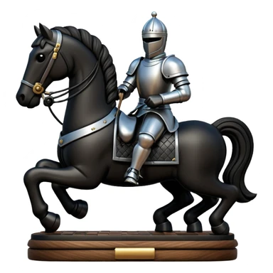 simple piece of chess knight in black sticker