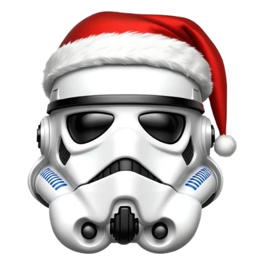 storm trooper helmet santa sticker