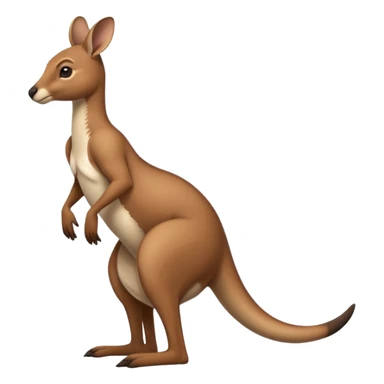 Kangaroo balancing on its tail sticker