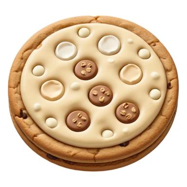 White chocolate chip chips ahoy cookie no face less pizza shaped sticker