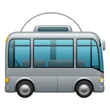 Crea un emoji de transporte público en color gris sticker