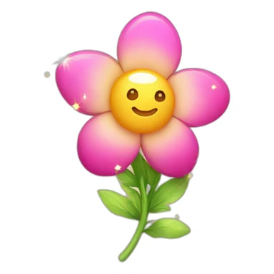cute flowers and sparkles sticker
