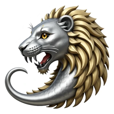 Elder Scrolls Online Lion eating its tail Ouroboro silver sticker