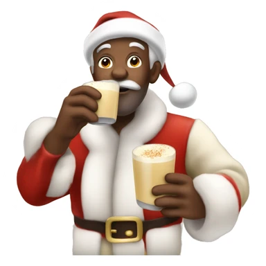 Drinking eggnog with Santa sticker