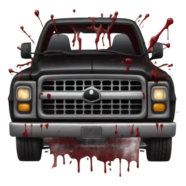 Gothic pickup truck with blood sticker