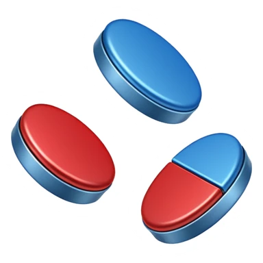 two Magnet Attraction which is in blue and red color sticker