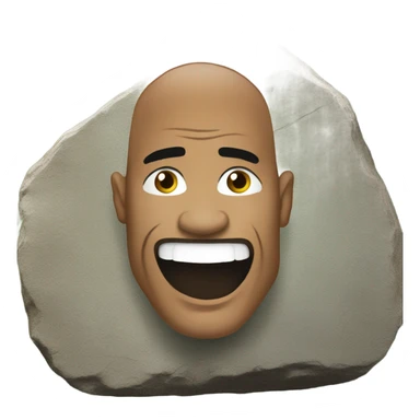 The rock on a rock sticker