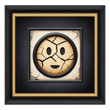 Old painting in the auction sticker