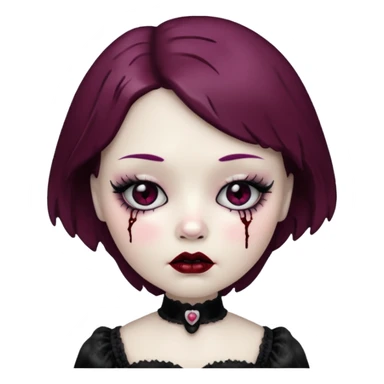 Glitter sweet horror doll sticker