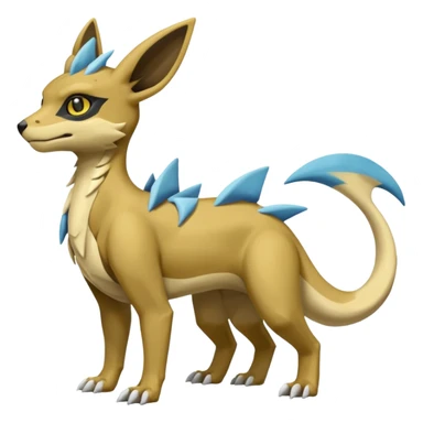 Manectric-Electrike-Lucio-Cubone-Umbreon-Marowak-Draco-Fakémon-hybrid-creature (full body), 4 legs sticker