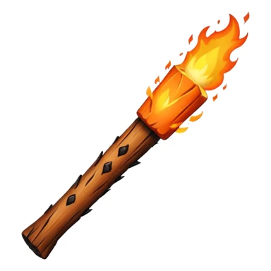 wood fire stick  sticker