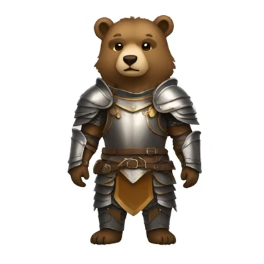bear in paladin armor sticker