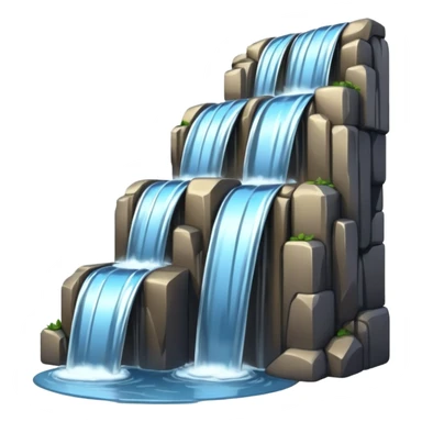 Chrome metallic waterfall sticker