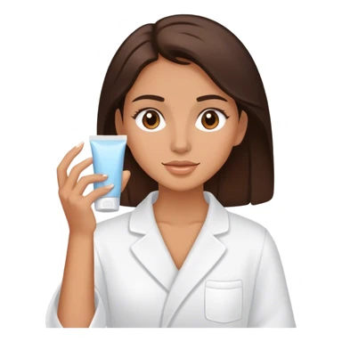 Brunette girl skincare routine sticker