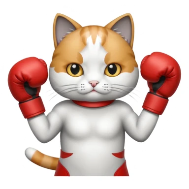 Cat boxing sticker