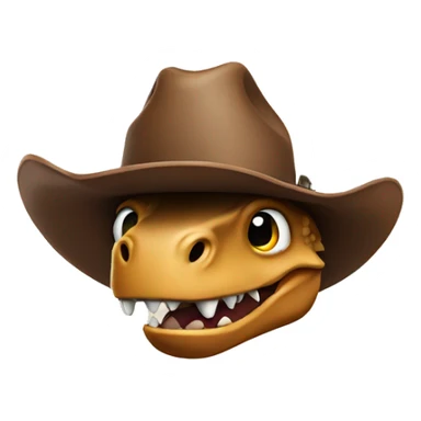Dinosaur with a cowboy hat  sticker