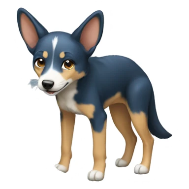 Blue healer digging sticker